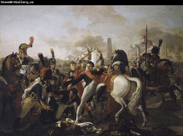 Pierre Gautherot Napoleon Ier, blesse au pied devant Ratisbonne, est soigne par le chirurgien Yvan, 23 avril 1809